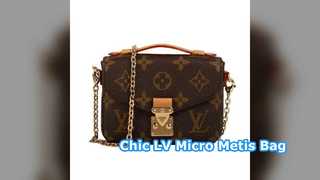 Bolsa Monograma LV Micro Metis Marrom Estilo Designer