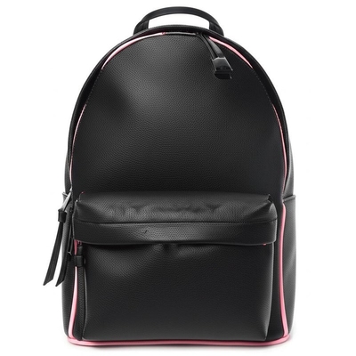 Mochila de desenho em estilo rosa preto com Monograma de Couro, Couro de Bezerro de Sombra e Bolso Interno embalado
