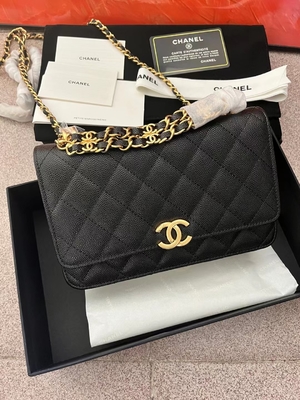 Corrente clássica do KWOC na carteira Chanel Small Handbag AP3019