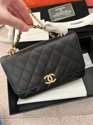 Corrente clássica do KWOC na carteira Chanel Small Handbag AP3019