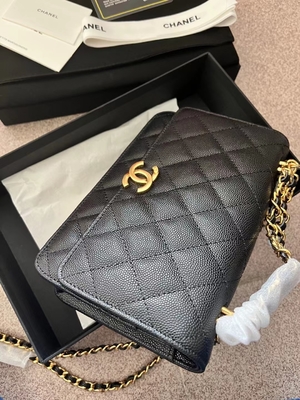 Corrente clássica do KWOC na carteira Chanel Small Handbag AP3019