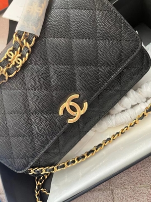 Corrente clássica do KWOC na carteira Chanel Small Handbag AP3019