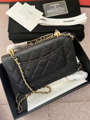 Corrente clássica do KWOC na carteira Chanel Small Handbag AP3019