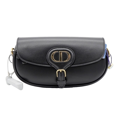 Saco preto Dior Bobby East West Bag Hobo do estilingue da sela da pele de bezerro