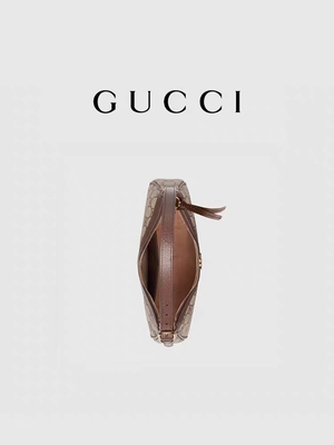 Mala a tiracolo Underarm GUCCI Ophidia do couro supremo pequeno da lona do GG