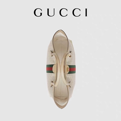 Mala a tiracolo marcada ajustável Gucci médio Ophidia Tote White For Woman