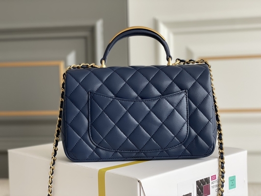 Pele de bezerro de Chanel Branded Ladies Handbag Caviar &amp; ouro Grained pequenos Tone Metal
