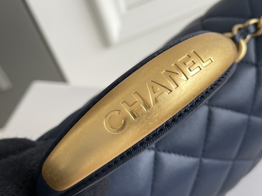 Pele de bezerro de Chanel Branded Ladies Handbag Caviar &amp; ouro Grained pequenos Tone Metal