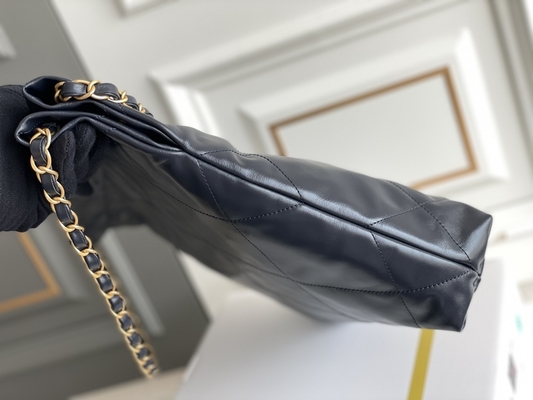 marinha Chanel 22&quot; da pele de bezerro 22S ODM pequeno da bolsa do saco de lixo”
