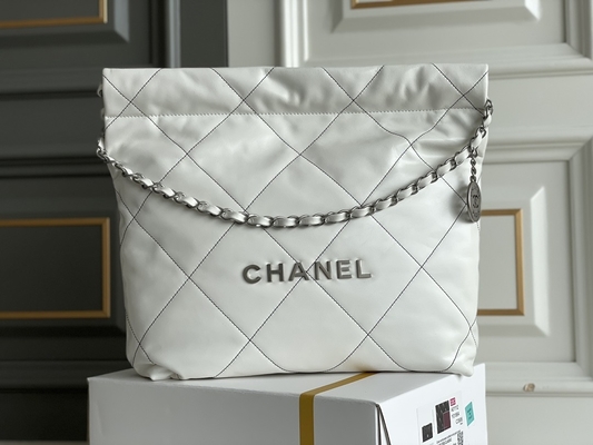 marinha Chanel 22&quot; da pele de bezerro 22S ODM pequeno da bolsa do saco de lixo”