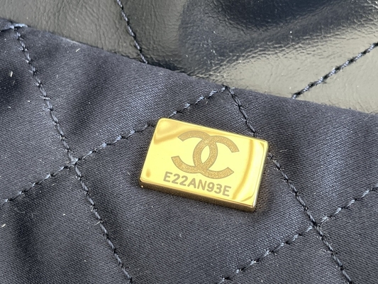 marinha Chanel 22&quot; da pele de bezerro 22S ODM pequeno da bolsa do saco de lixo”