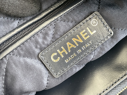marinha Chanel 22&quot; da pele de bezerro 22S ODM pequeno da bolsa do saco de lixo”