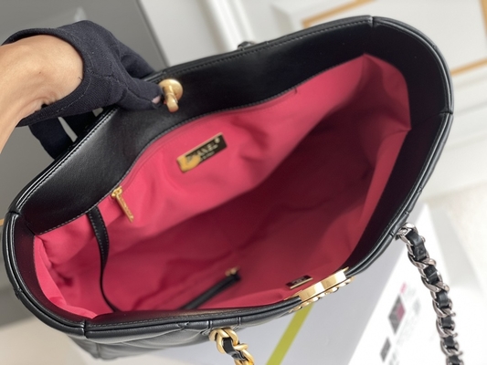 Estilo ocasional do escritório de partido de Chanel Classic Lambskin Bag Plain da pele de carneiro