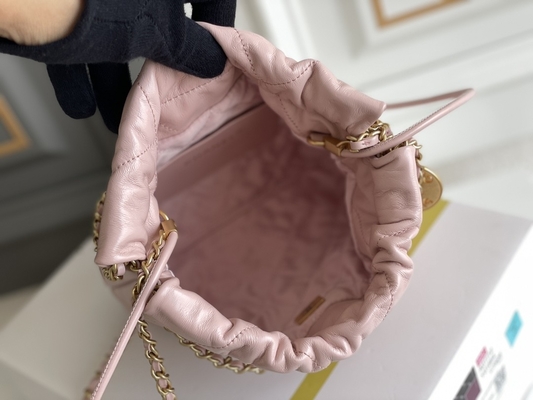 Rosa da pele de bezerro 22S de Chanel Branded Ladies Handbag 22B amarelo preto branco do MINI