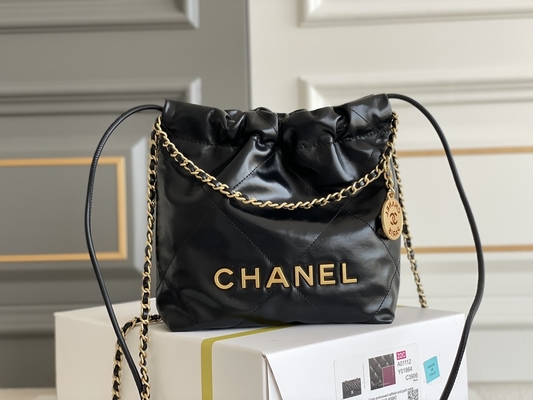 Rosa da pele de bezerro 22S de Chanel Branded Ladies Handbag 22B amarelo preto branco do MINI