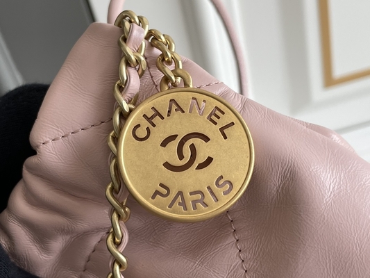 Rosa da pele de bezerro 22S de Chanel Branded Ladies Handbag 22B amarelo preto branco do MINI