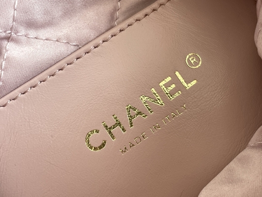 Rosa da pele de bezerro 22S de Chanel Branded Ladies Handbag 22B amarelo preto branco do MINI