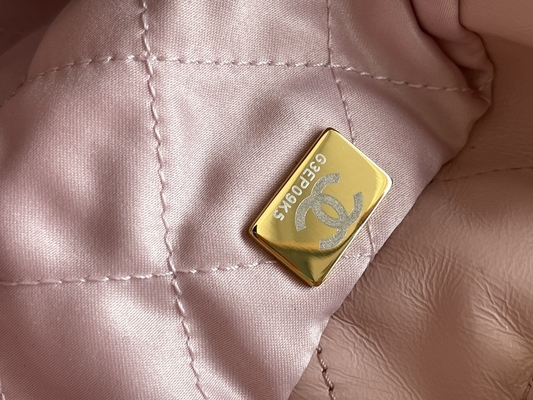 Rosa da pele de bezerro 22S de Chanel Branded Ladies Handbag 22B amarelo preto branco do MINI
