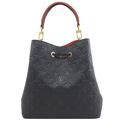 O LV Colorblock marcou senhoras saco da cubeta da bolsa NÉONOÉ milímetro couro Grained