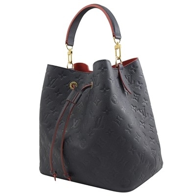 O LV Colorblock marcou senhoras saco da cubeta da bolsa NÉONOÉ milímetro couro Grained
