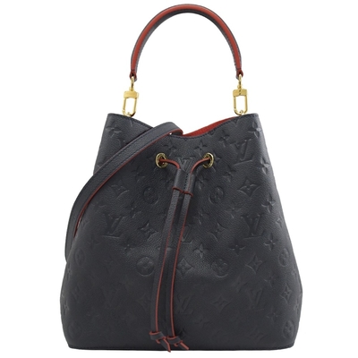 O LV Colorblock marcou senhoras saco da cubeta da bolsa NÉONOÉ milímetro couro Grained