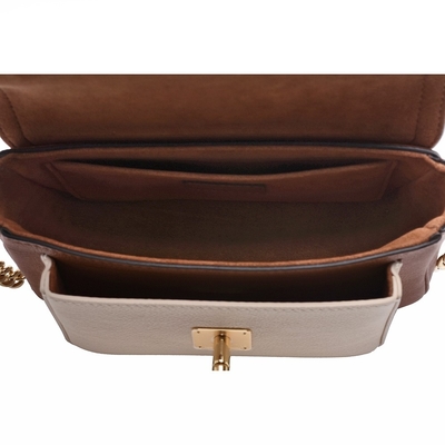Saco macio Grained Brown de Monogram Bag LV Lockme do desenhista da pele de bezerro