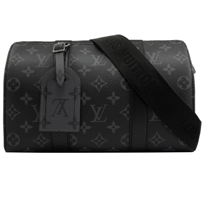 Cruz clássica da lona do jacquard do saco da CIDADE KEEPALL do LV do eclipse do monograma - saco de Boston do corpo
