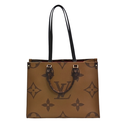 Desenhista reverso Monogram Bag OnTheGo milímetro Louis Vuitton Shopping Bag da lona