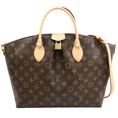 Café escuro revestido monograma de BoéTie milímetro Tote Bag M45987 da lona