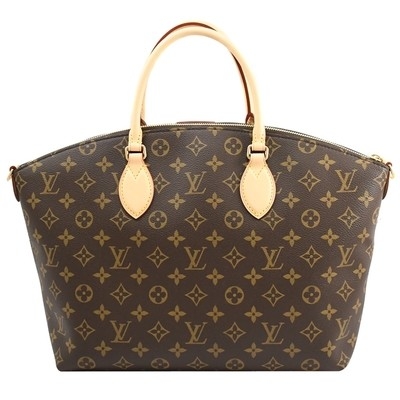 Café escuro revestido monograma de BoéTie milímetro Tote Bag M45987 da lona