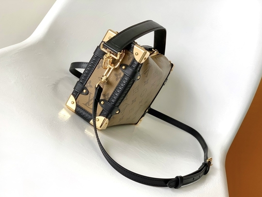 Mala a tiracolo lateral revestida do monograma do tronco de Louis Vuitton M46358 LV do Presbyopia do cruzeiro da lona