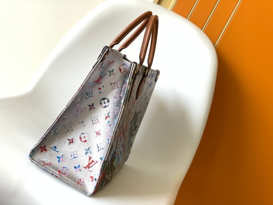 Lona revestida de prata do teste padrão floral de OnTheGo milímetro Mini Sling Bag Branded M81724