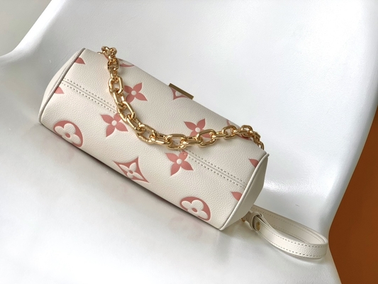 Couro favorito de Mini Sling Bag Branded LV Rose Trianon Two Monogram Empreinte da nata