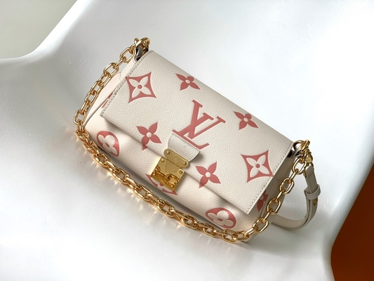 Couro favorito de Mini Sling Bag Branded LV Rose Trianon Two Monogram Empreinte da nata