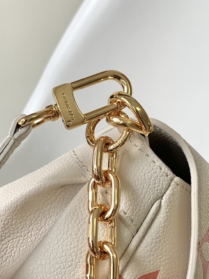 Couro favorito de Mini Sling Bag Branded LV Rose Trianon Two Monogram Empreinte da nata
