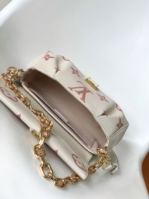 Couro favorito de Mini Sling Bag Branded LV Rose Trianon Two Monogram Empreinte da nata