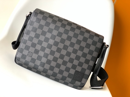 Mensageiro Bag Graphite Black do PM Damier do distrito de Louis Vuitton Branded Mens Bag