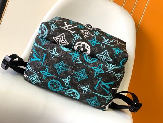 Verde multicolorido do saco dos grafittis de Brand Backpack LV do desenhista da descoberta