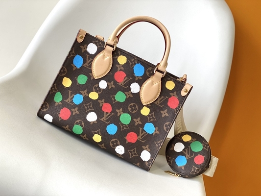 Monograma do LV X Yayoi Preloved Branded Bag Kusama OnTheGoMM multicolorido