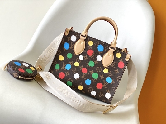 Monograma do LV X Yayoi Preloved Branded Bag Kusama OnTheGoMM multicolorido
