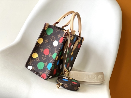 Monograma do LV X Yayoi Preloved Branded Bag Kusama OnTheGoMM multicolorido