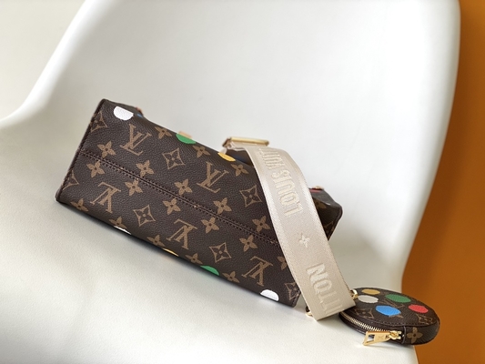 Monograma do LV X Yayoi Preloved Branded Bag Kusama OnTheGoMM multicolorido