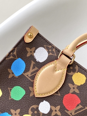 Monograma do LV X Yayoi Preloved Branded Bag Kusama OnTheGoMM multicolorido