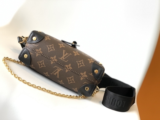 Preto de Brown do monograma de Louis Vuitton Custom Branded Bags pequeno Malle Souple Empreinte