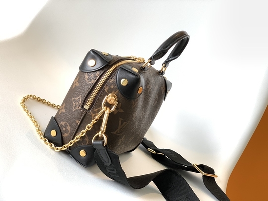 Preto de Brown do monograma de Louis Vuitton Custom Branded Bags pequeno Malle Souple Empreinte