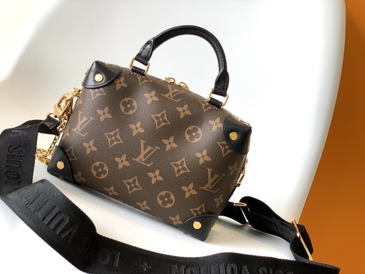 Preto de Brown do monograma de Louis Vuitton Custom Branded Bags pequeno Malle Souple Empreinte