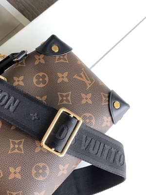 Preto de Brown do monograma de Louis Vuitton Custom Branded Bags pequeno Malle Souple Empreinte