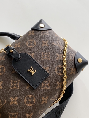 Preto de Brown do monograma de Louis Vuitton Custom Branded Bags pequeno Malle Souple Empreinte