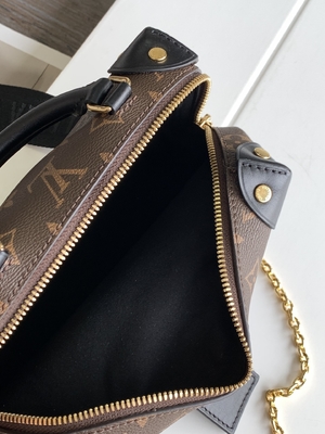 Preto de Brown do monograma de Louis Vuitton Custom Branded Bags pequeno Malle Souple Empreinte