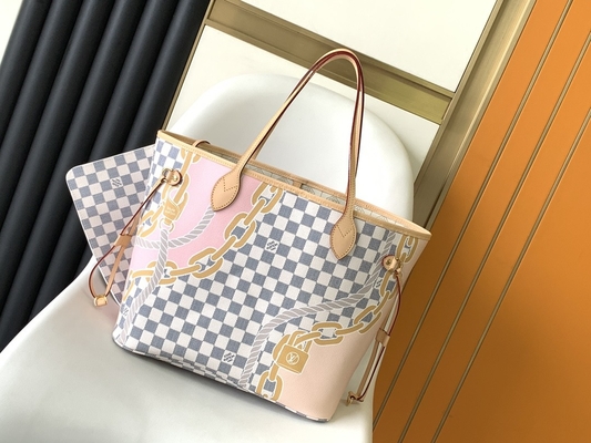 Tahiti limitou sacos marcados feitos sob encomenda Louis Vuitton Neverfull quadriculado milímetro